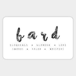 Bard Dungeons and Dragons | D&D | DnD Gifts | RPG Gifts Magnet